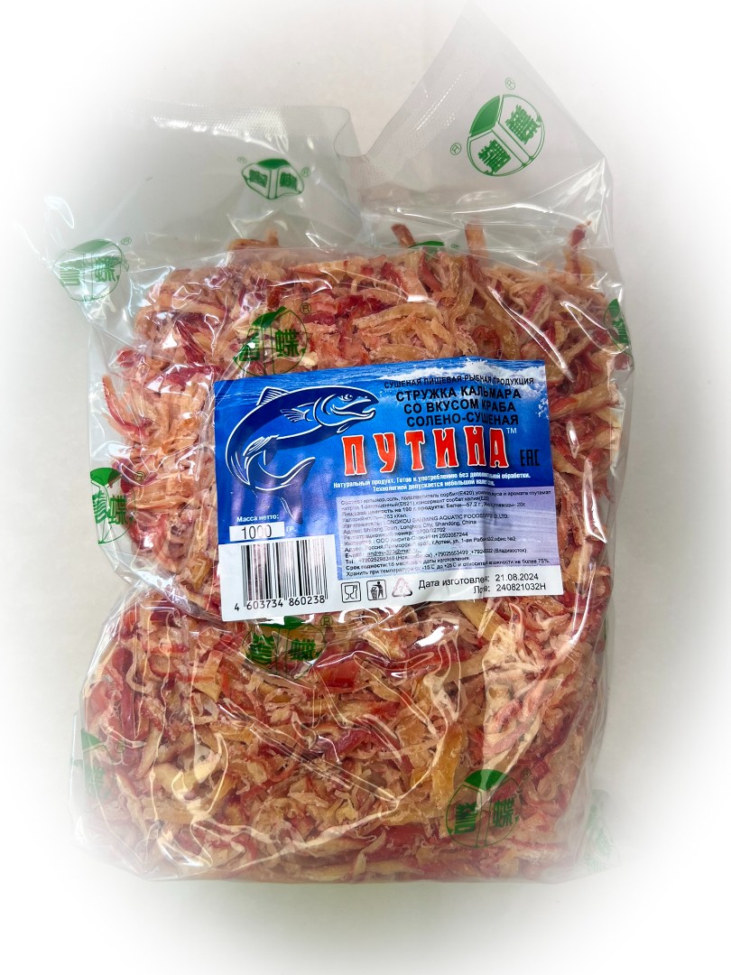 Кальмар стружка со вкусом краба "Розовая" (ПУТИНА) в Нахабино