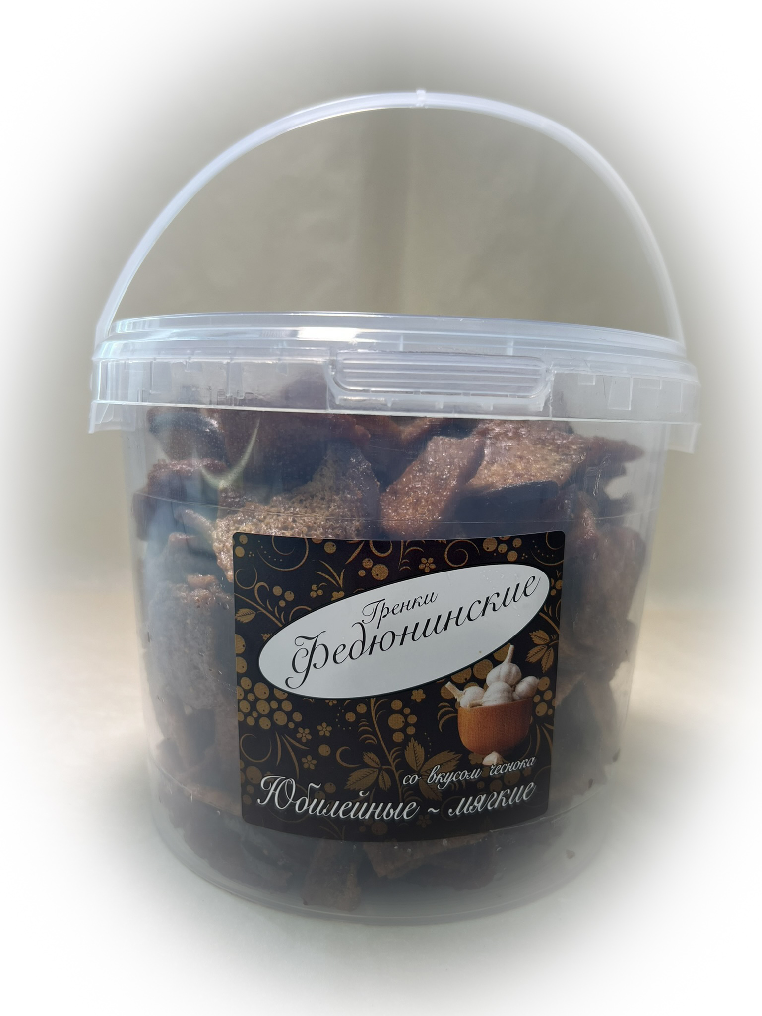 Гренки "ФЕДЮНИНСКИЕ" "Чеснок" (ведро 900 гр.) в Нахабино